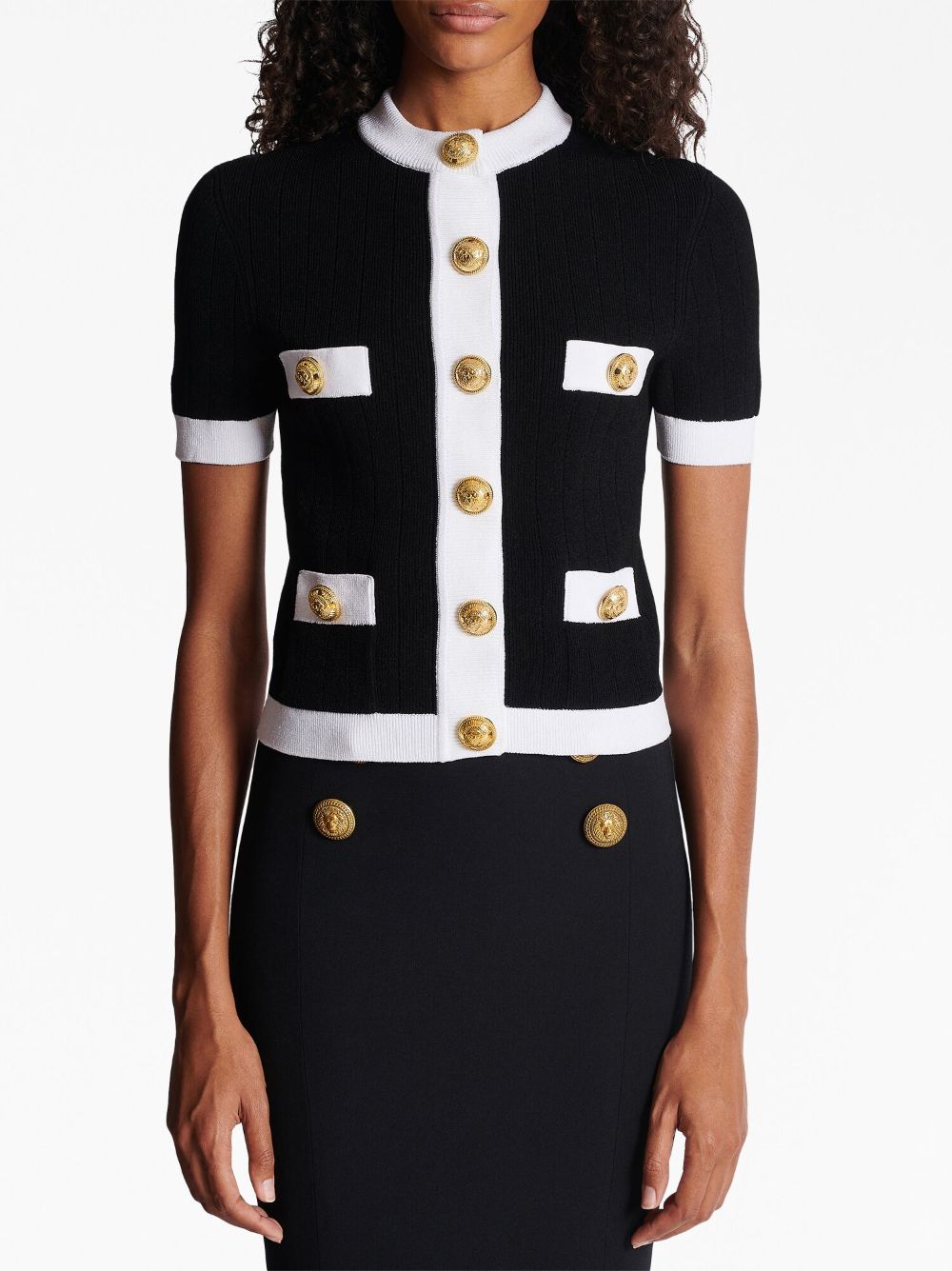 Balmain Sweaters Black BF1KL023KF01EAB (Balmain / ニット・セーター・カーディガン ) | Balmain (バルマン)(3)