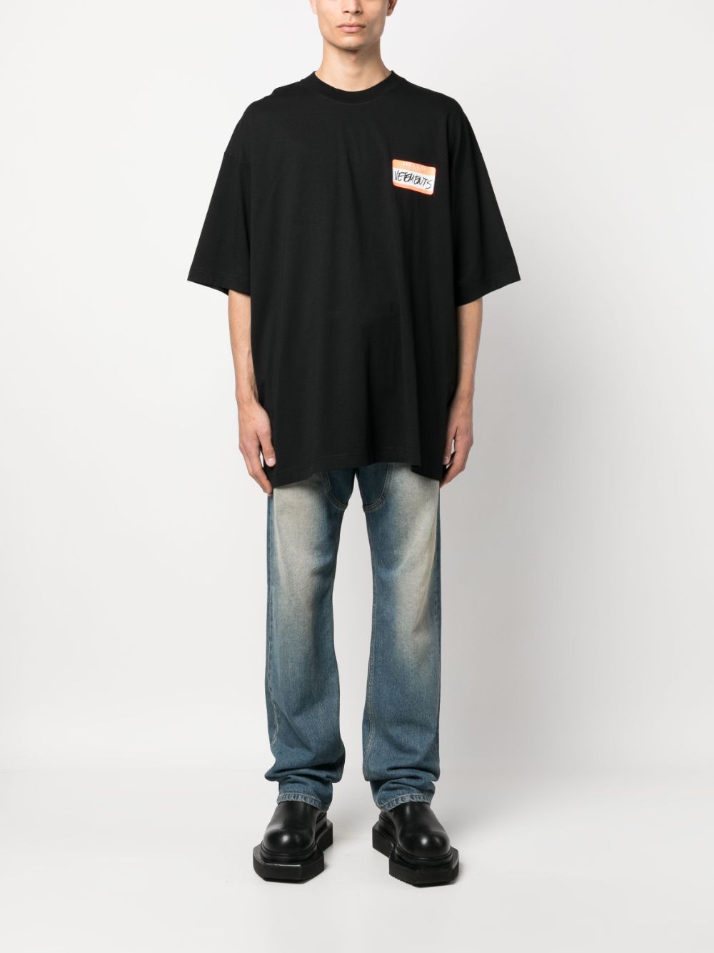Vetements T-shirts and Polos Black UE54TR240BBLACK (VETEMENTS / Tシャツ・カットソー ) | VETEMENTS (ヴェトモン)(4)