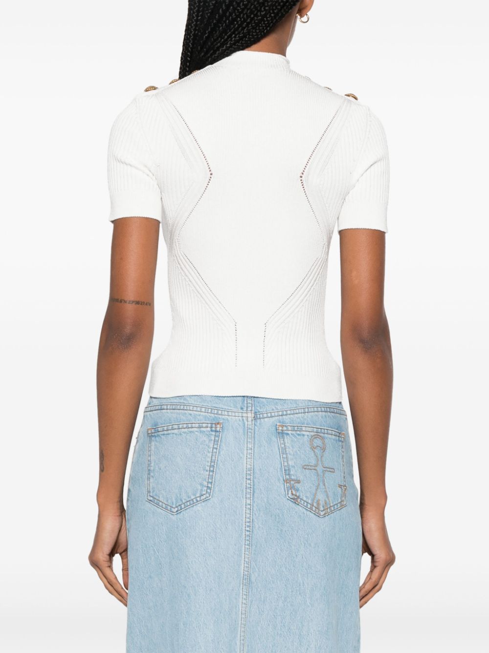 Balmain Top White BF0AL250KF240FA (Balmain / Tシャツ・カットソー ) | Balmain (バルマン)(1)