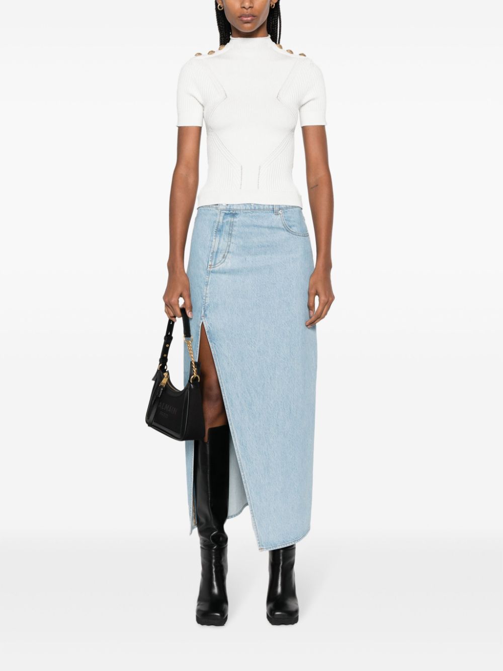 Balmain Top White BF0AL250KF240FA (Balmain / Tシャツ・カットソー ) | Balmain (バルマン)(2)