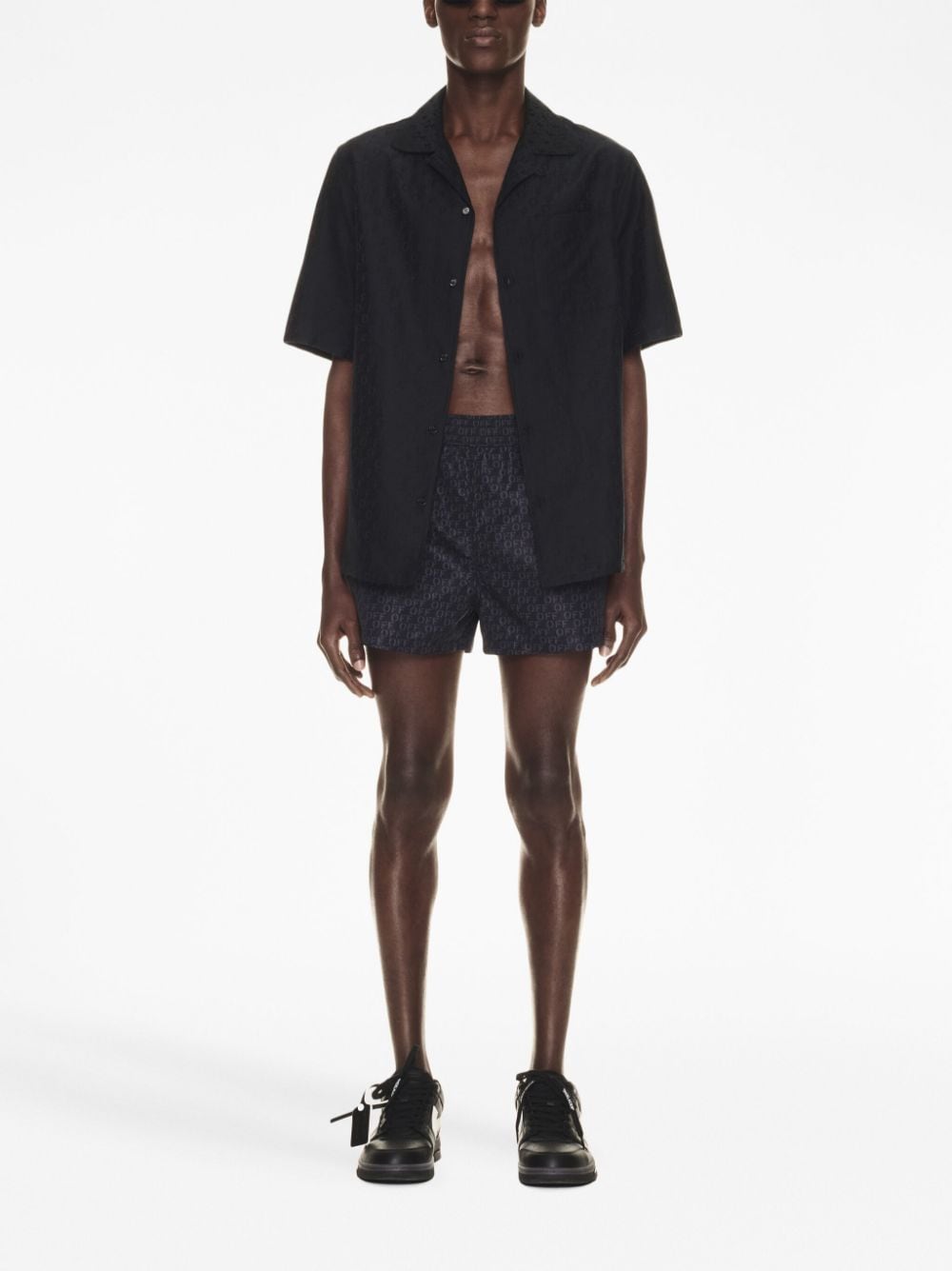 Off White Sea clothing Black OMFD011F23FAB0021000 (Off-White / スイムウェア ) | Off-White (オフホワイト)(2)