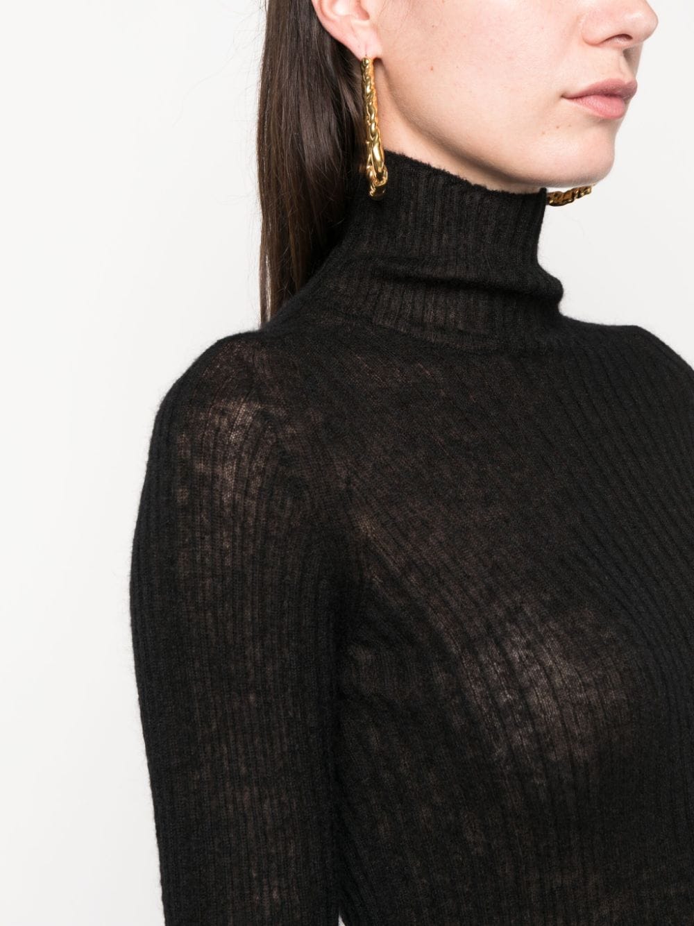 Saint Laurent Sweaters Black 752626Y76FP1000 (Saint Laurent / ニット・セーター・カーディガン ) | Saint Laurent (サンローラン)(1)