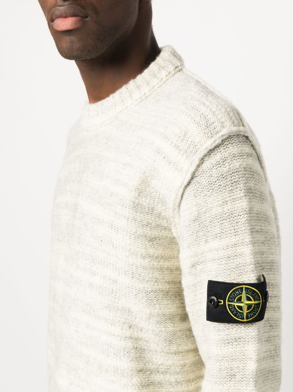 Stone Island Sweaters White 7915532D3V0097 (STONE ISLAND / ニット・セーター・カーディガン ) | STONE ISLAND (ストーンアイランド)(1)