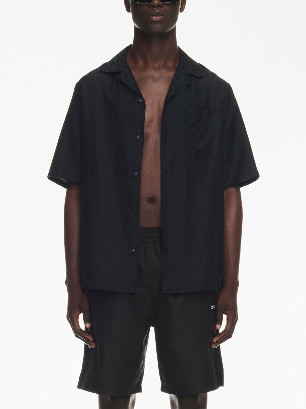 Off White Sea clothing Black OMFD008F23FAB0031001 (Off-White / スイムウェア ) | Off-White (オフホワイト)(2)