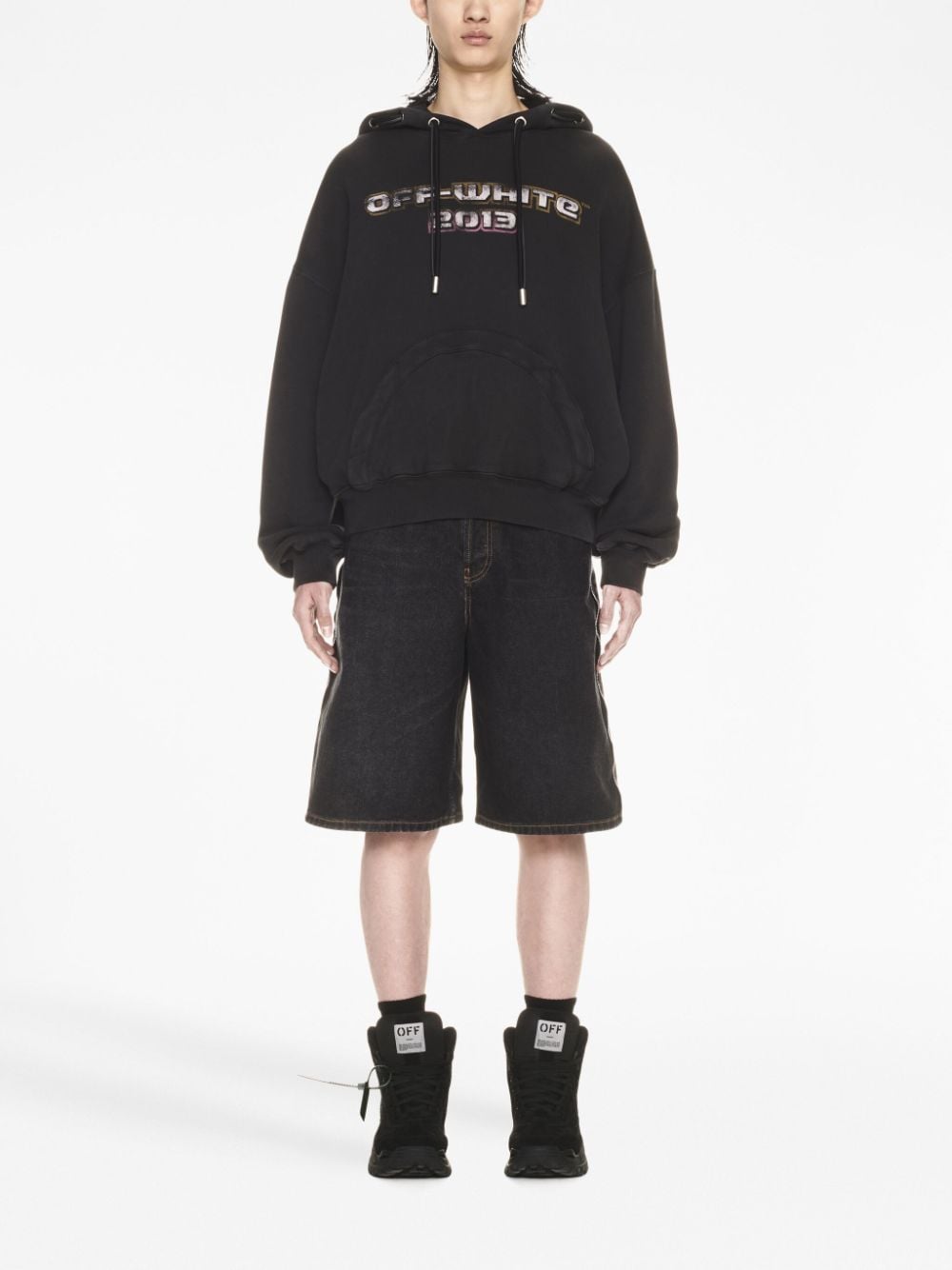 Off White Sweaters Black OMBB119F23FLE0051084 (Off-White / スウェット・フーディー ) | Off-White (オフホワイト)(2)
