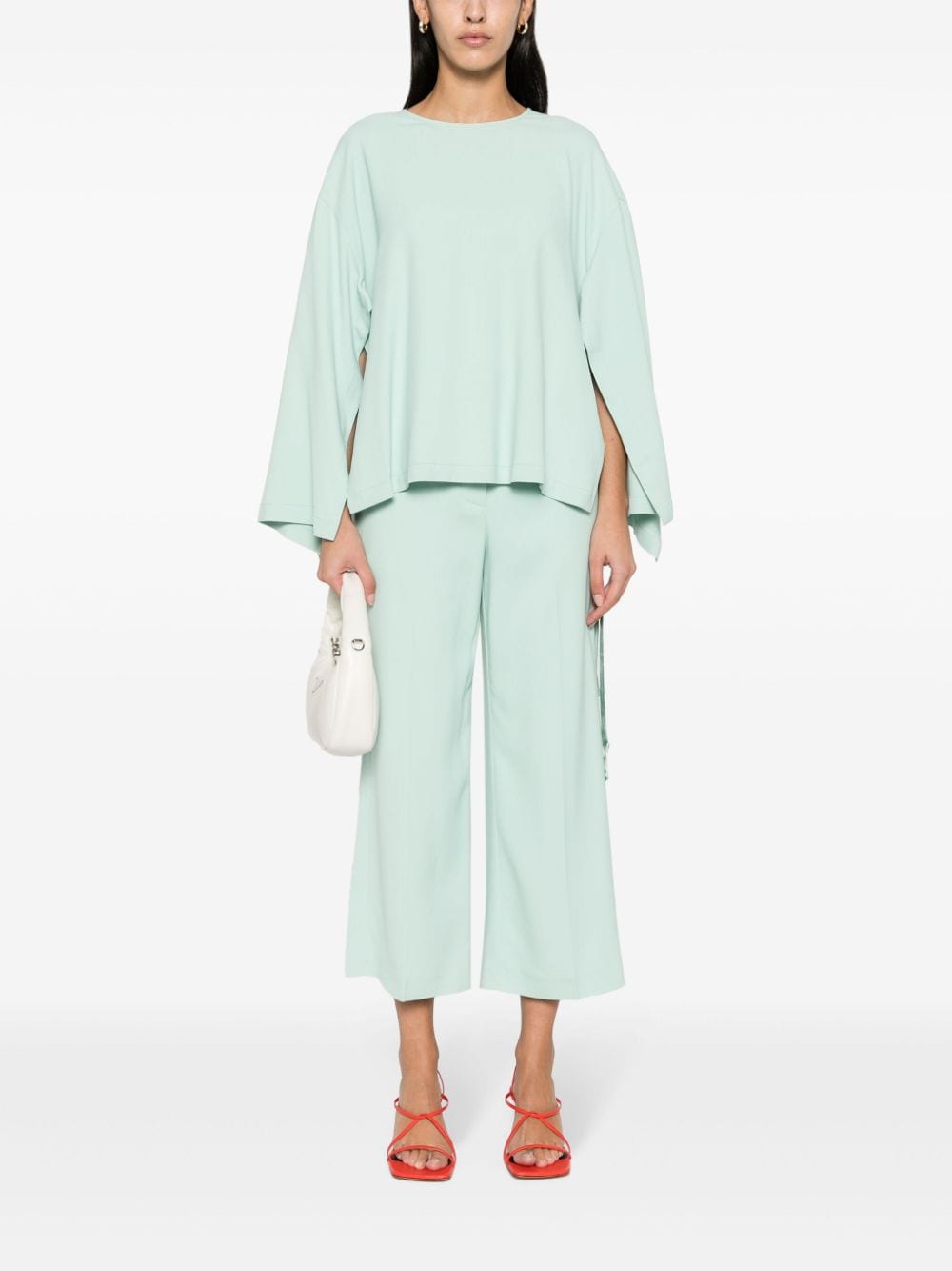 Erika Cavallini Semi-Couture Trousers Clear Blue P4SR03N77 (SEMICOUTURE / パンツ ) | SEMICOUTURE (セミクチュール)(1)
