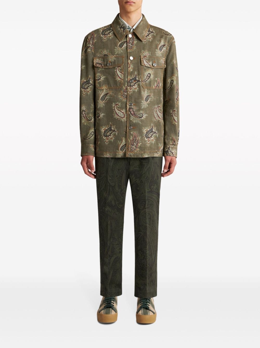 Etro Shirts GREEN MRBA0023AD209S9890 (ETRO / シャツ・ブラウス ) | ETRO (エトロ)(1)