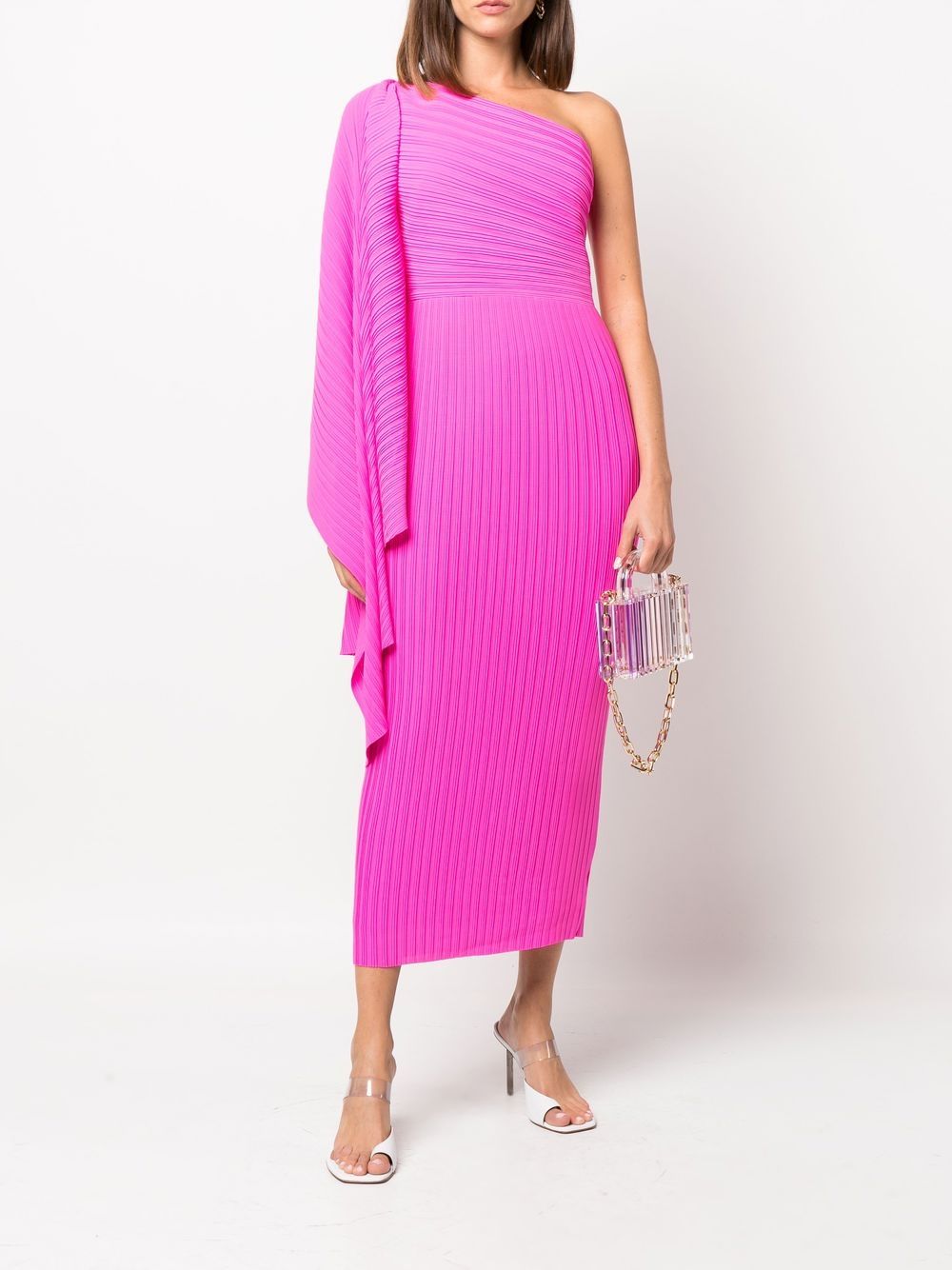 Solace London Dresses Fuchsia OS30033PLEATEDCHIFFONHOTPINK (SOLACE LONDON / ワンピース・ドレス・オールインワン ) | SOLACE LONDON (ソレイス ロンドン)(1)