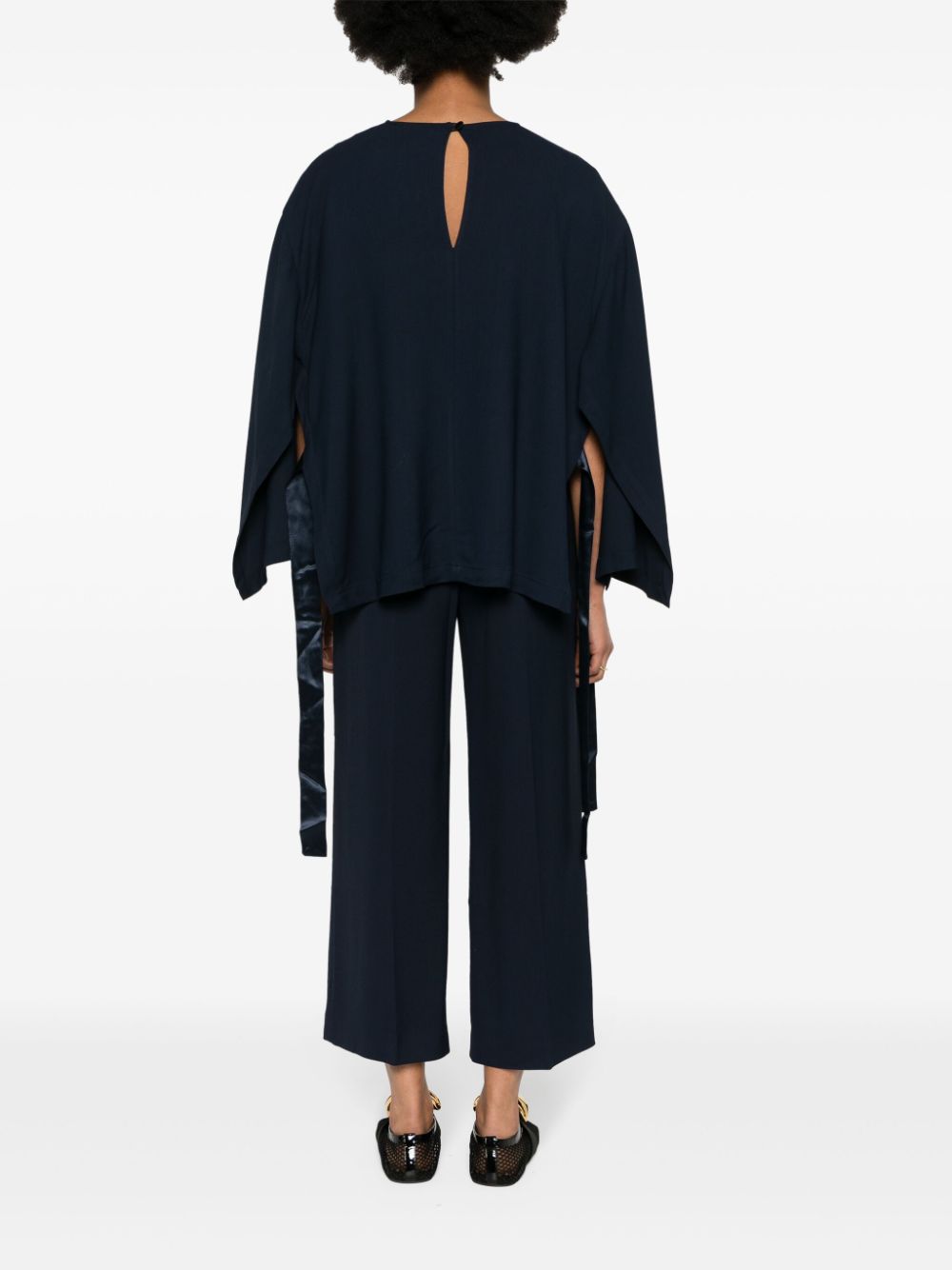 Erika Cavallini Semi-Couture Top Blue P4SR02K69 (SEMICOUTURE / シャツ・ブラウス ) | SEMICOUTURE (セミクチュール)(1)