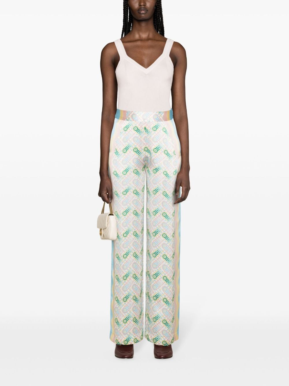 Casablanca Trousers White WPS24TR15201PINGPONGPRINT (Casablanca / パンツ ) | Casablanca (カサブランカ)(3)