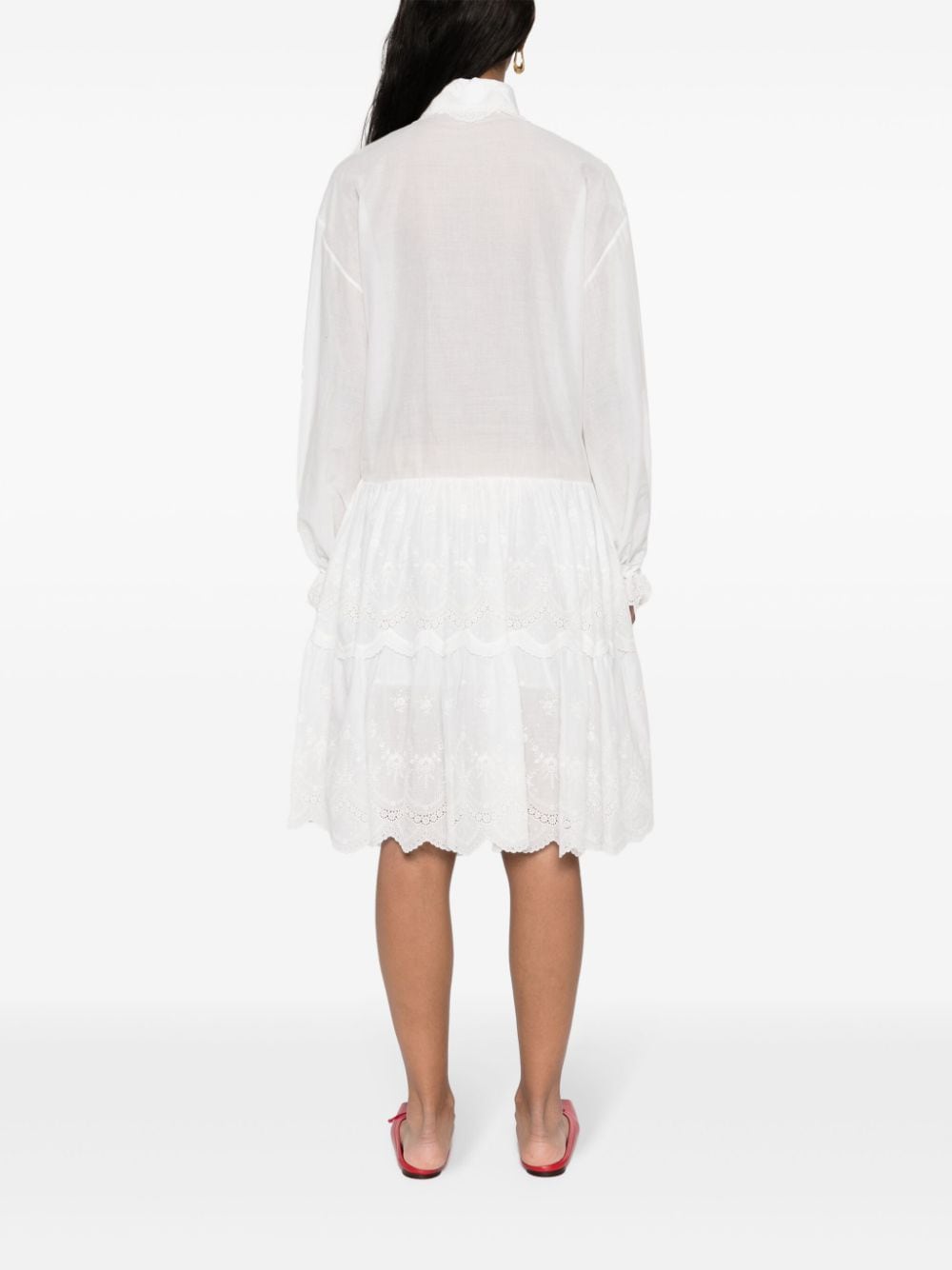 Ermanno Scervino Dresses White D442Q339HBY14800 (ERMANNO SCERVINO / ワンピース・ドレス・オールインワン ) | ERMANNO SCERVINO (エルマンノ シェルヴィーノ)(3)