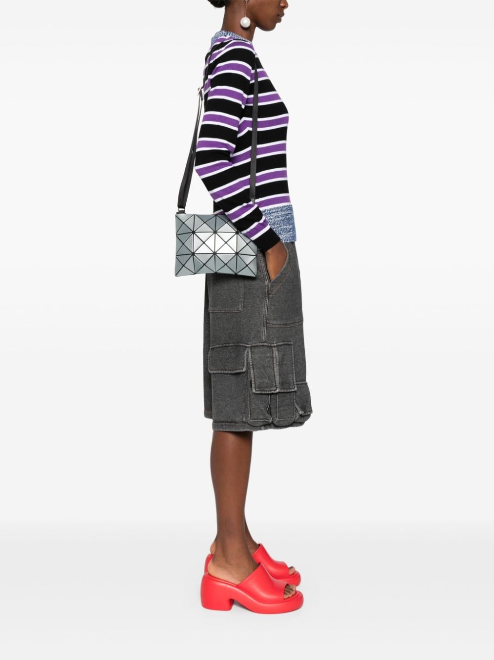 Bao Bao Issey Miyake Bags.. Clear Blue BB46AG62671 (BAO BAO ISSEY MIYAKE / ハンドバッグ・ショルダーバッグ ) | BAO BAO ISSEY MIYAKE (バオバオイッセイミヤケ)(4)