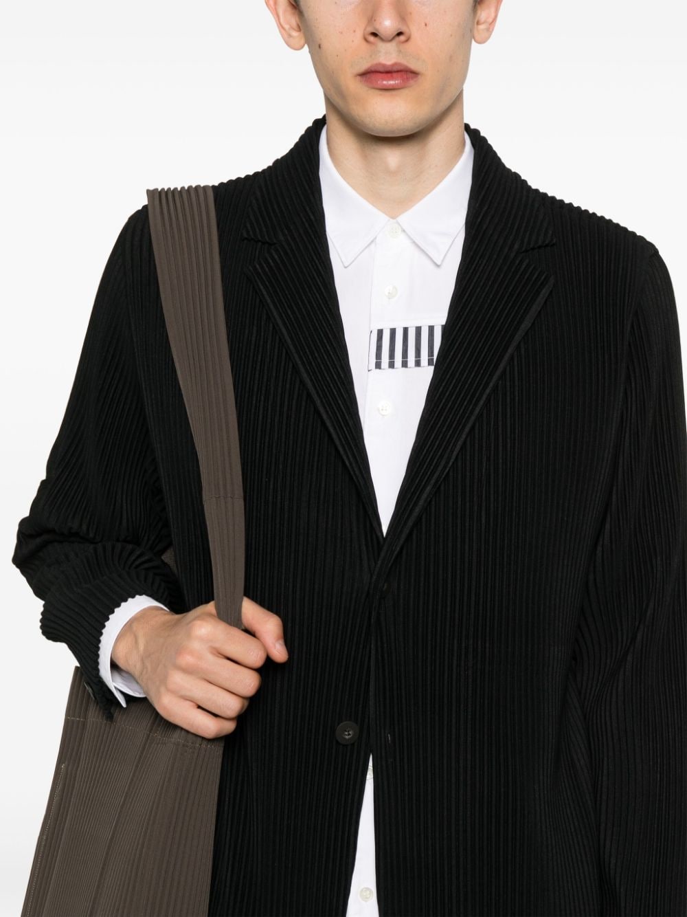HOMME PLISSE' ISSEY MIYAKE Jackets BLACK HP47JD40115 (HOMME PLISSÉ ISSEY MIYAKE / ブレザー・ジャケット ) | HOMME PLISSÉ ISSEY MIYAKE (オムプリッセ イッセイ ミヤケ)(1)