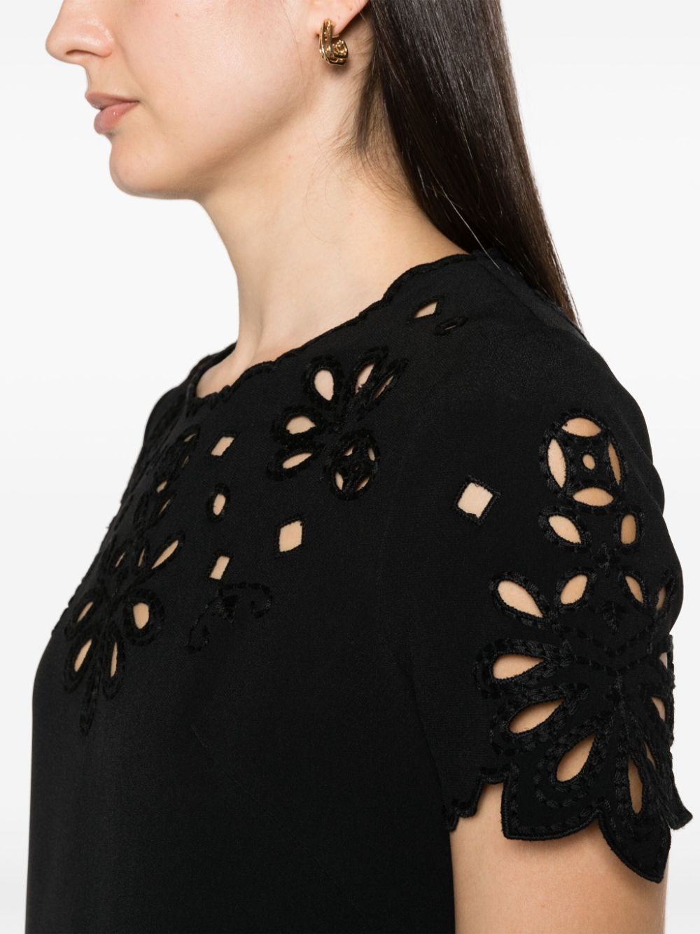 Ermanno Scervino Dresses Black D442Q325ILM95708 (ERMANNO SCERVINO / ワンピース・ドレス・オールインワン ) | ERMANNO SCERVINO (エルマンノ シェルヴィーノ)(3)