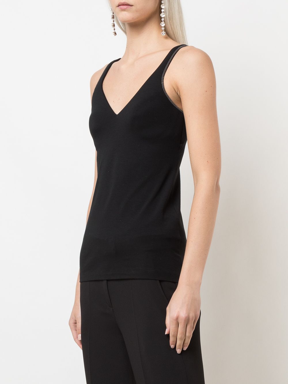 Brunello Cucinelli Top Black M0T18BA702C101 (Brunello Cucinelli / タンクトップ・キャミソール ) | Brunello Cucinelli (ブルネロ・クチネリ)(3)