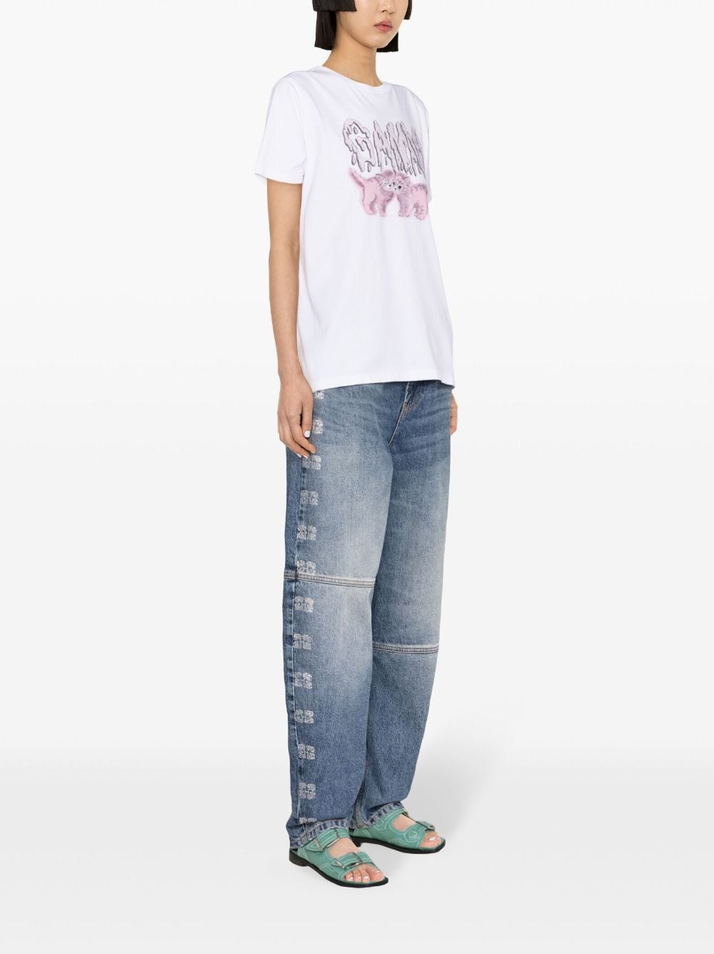 GANNI T-shirts and Polos WHITE T3862151 (GANNI / Tシャツ・カットソー ) | GANNI (ガニー)(2)