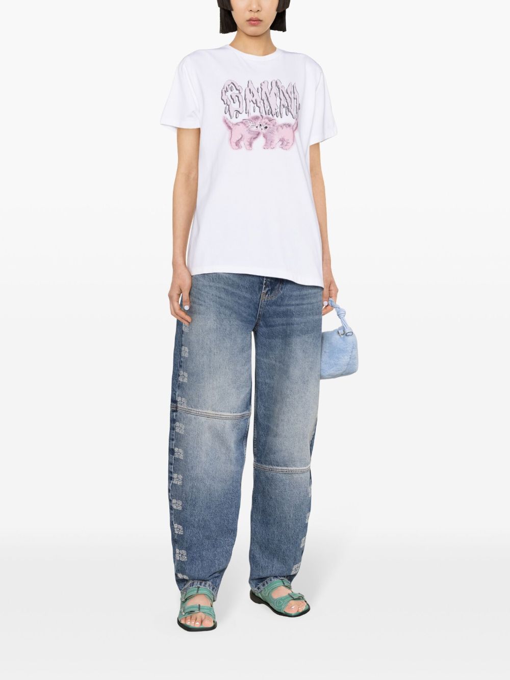 GANNI T-shirts and Polos WHITE T3862151 (GANNI / Tシャツ・カットソー ) | GANNI (ガニー)(3)