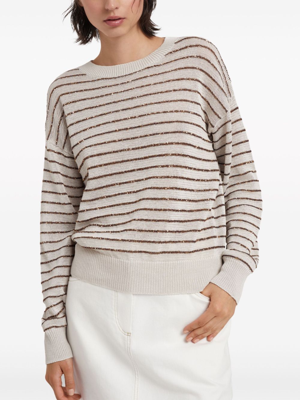 Brunello Cucinelli Sweaters Beige M78765110CUN46 (Brunello Cucinelli / ニット・セーター・カーディガン ) | Brunello Cucinelli (ブルネロ・クチネリ)(2)