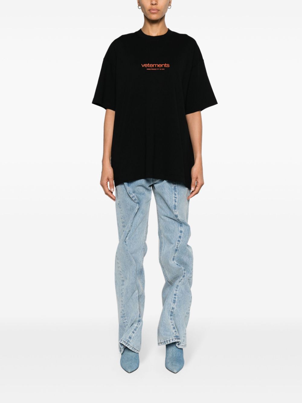 Vetements T-shirts and Polos Black UE64TR150BBLACK (VETEMENTS / Tシャツ・カットソー ) | VETEMENTS (ヴェトモン)(4)