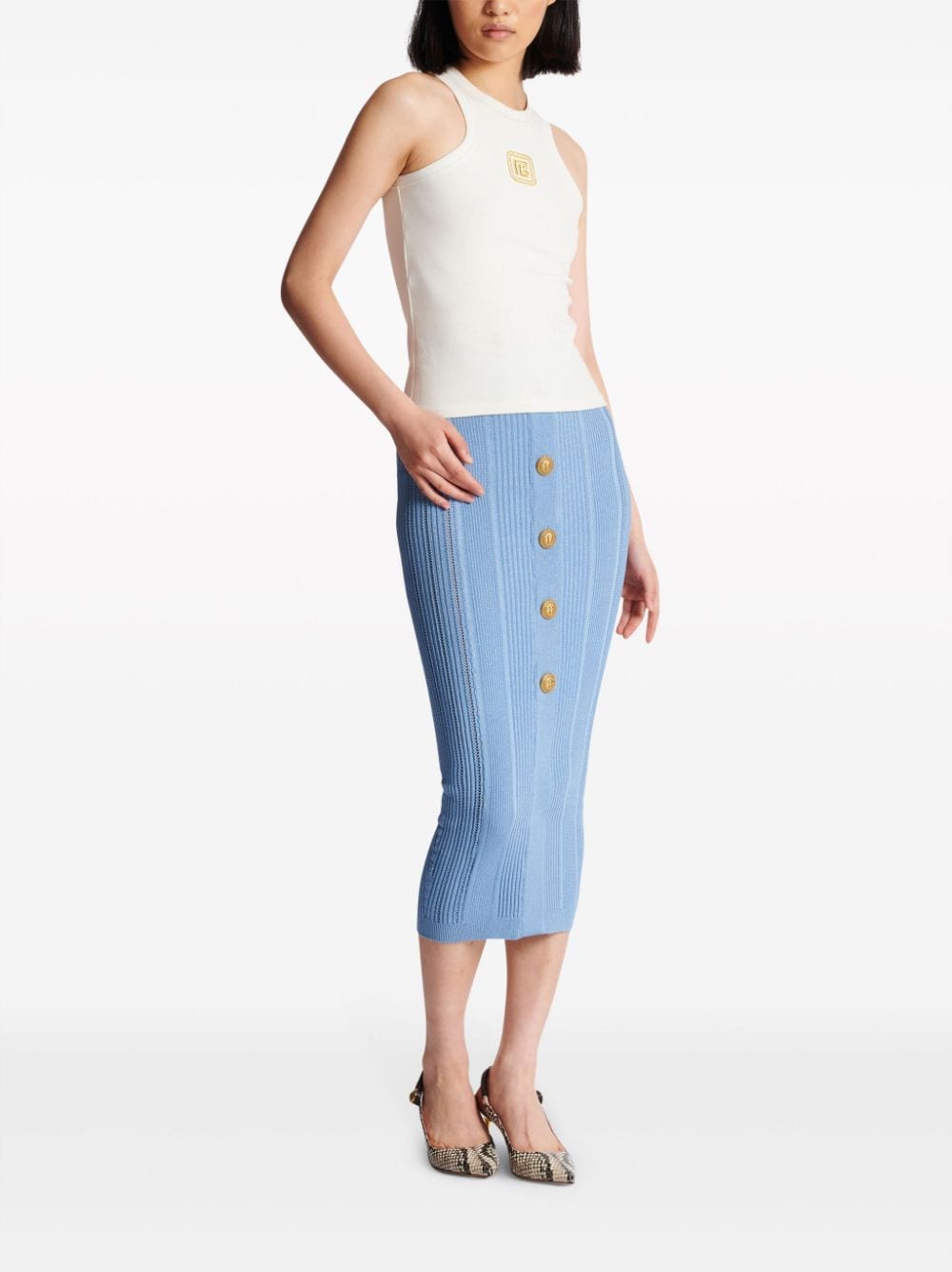 Balmain Top Beige CF1EB045BC49GQO (Balmain / タンクトップ・キャミソール ) | Balmain (バルマン)(5)