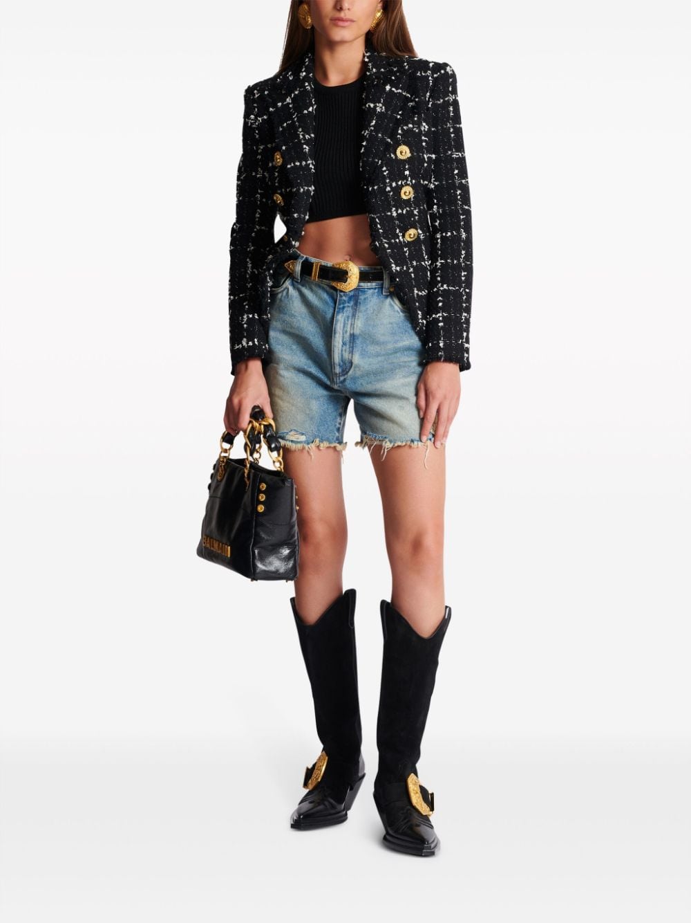 Balmain Top Black CF1AI077KF240PA (Balmain / ニット・セーター・カーディガン ) | Balmain (バルマン)(4)