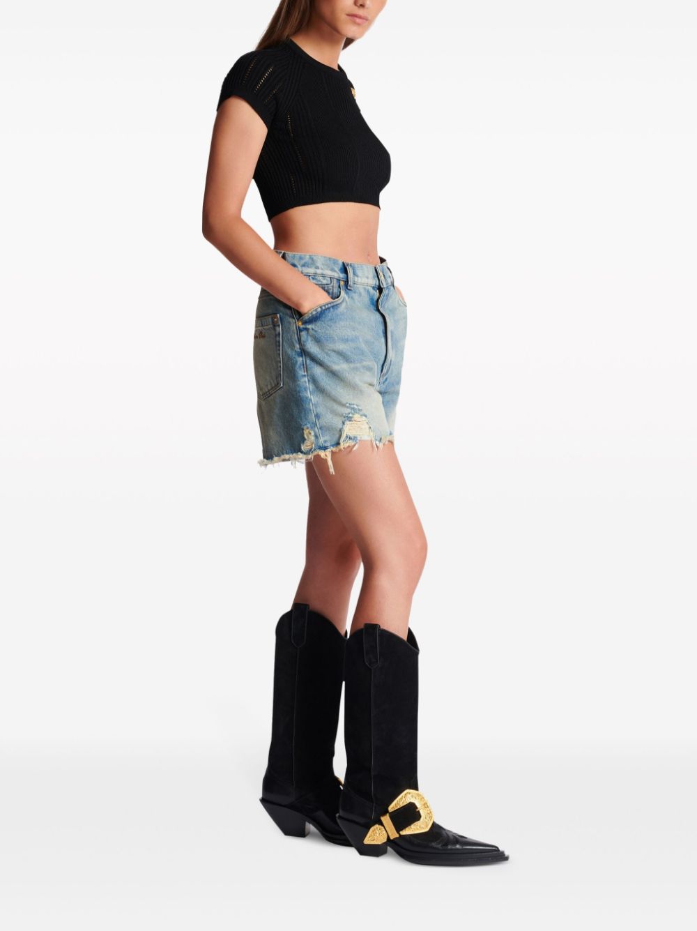 Balmain Top Black CF1AI077KF240PA (Balmain / ニット・セーター・カーディガン ) | Balmain (バルマン)(5)