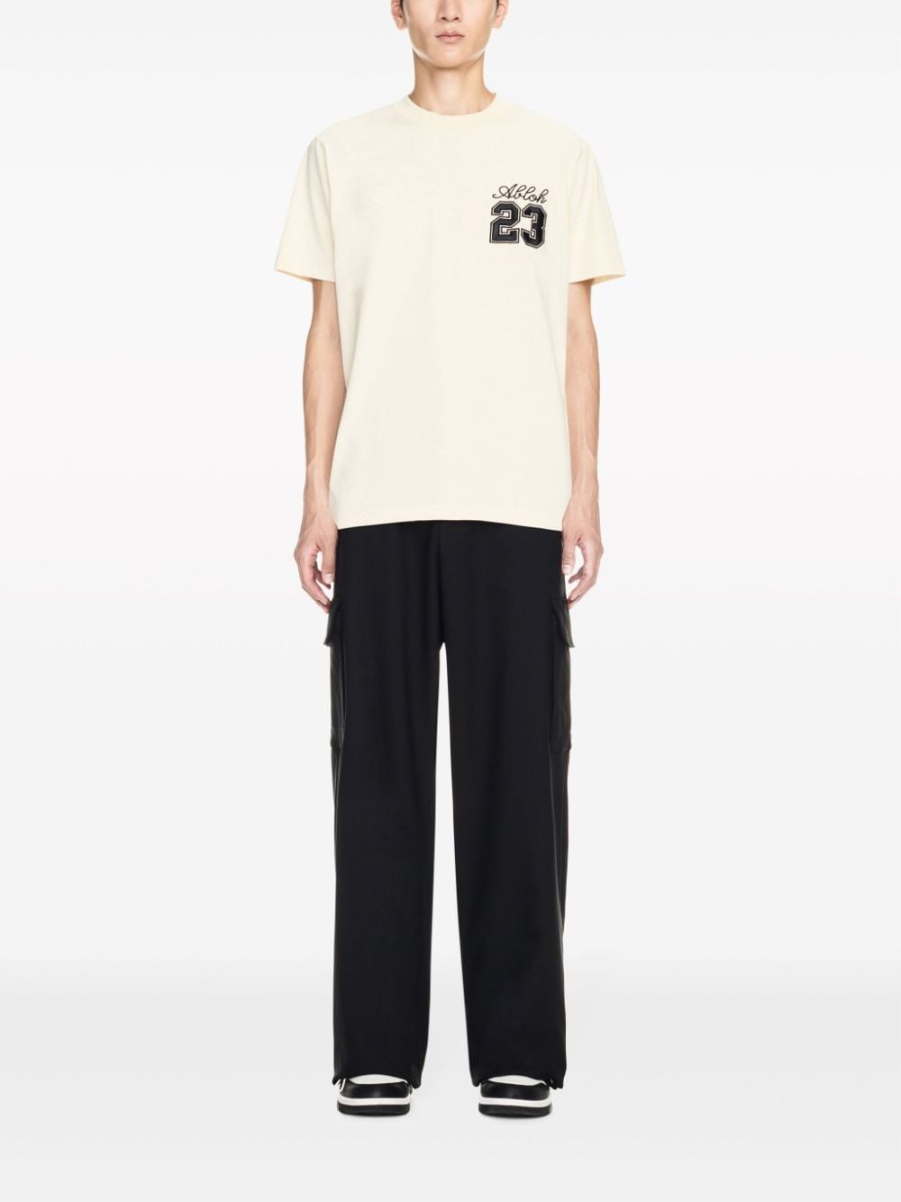 Off White T-shirts and Polos Beige OMAA027S24JER0050310 (Off-White / Tシャツ・カットソー ) | Off-White (オフホワイト)(1)