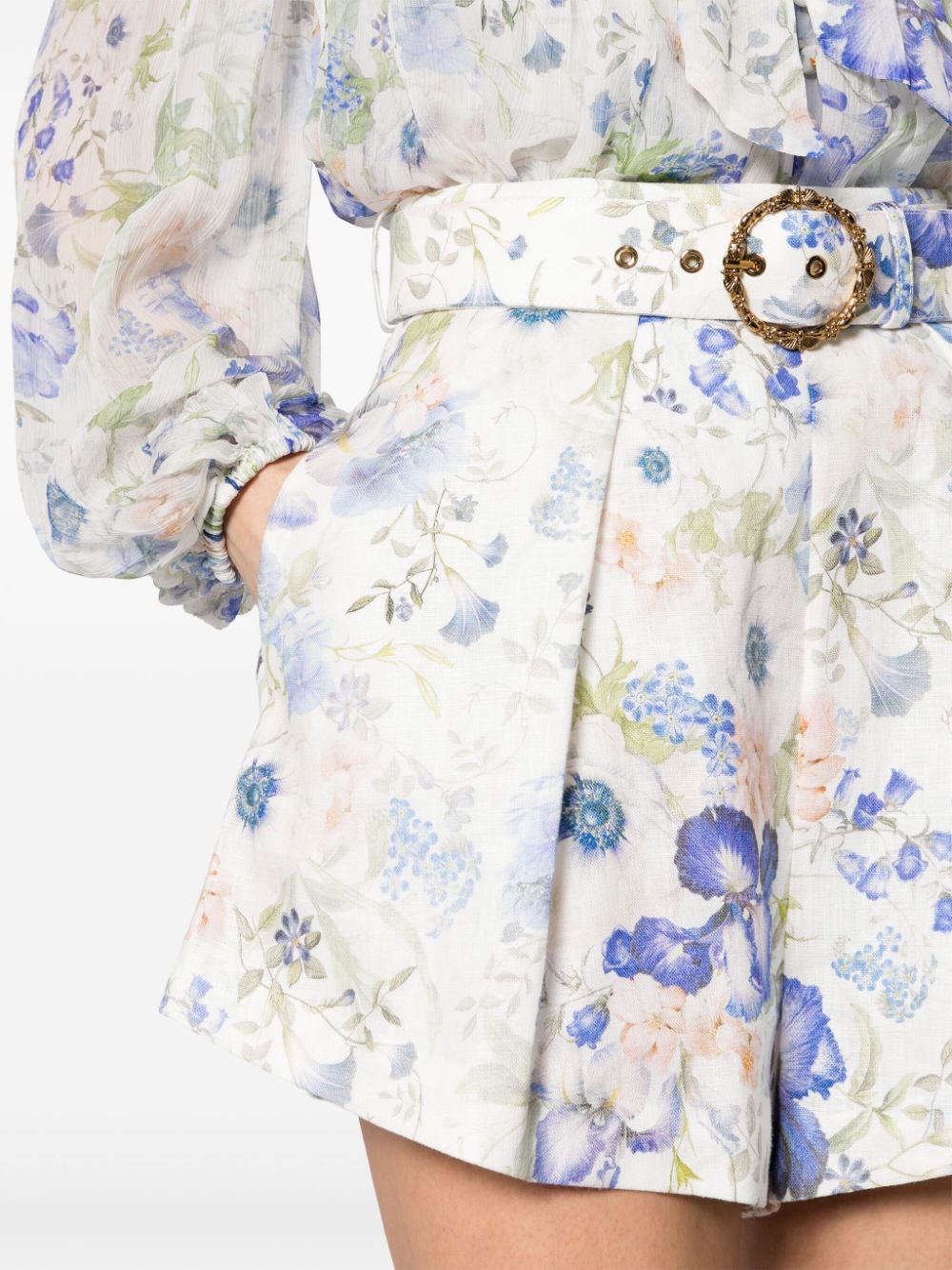 Zimmermann Shorts Blue 3826AS241BLUGRPR (ZIMMERMANN / ショートパンツ ) | ZIMMERMANN (ジマーマン)(4)