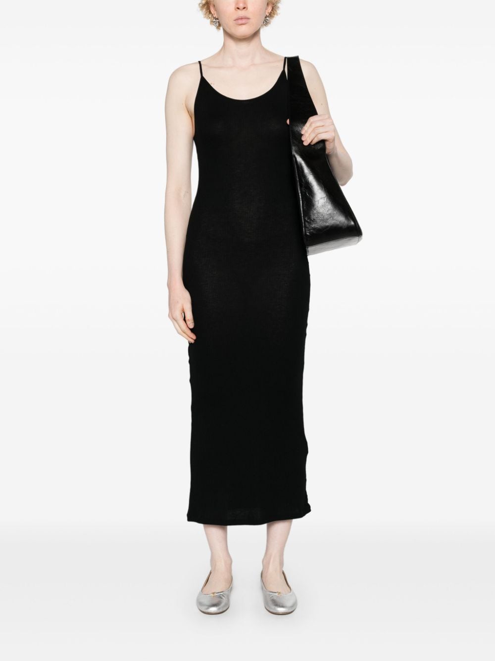 Majestic Dresses Black M043FRO249ROBE002 (MAJESTIC FILATURES / ワンピース・ドレス・オールインワン ) | MAJESTIC FILATURES (マジェスティック フィラチュール)(1)