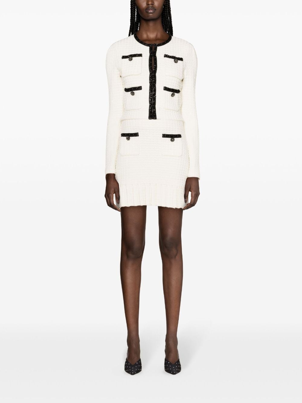 Self-portrait Sweaters Beige RS24133JCREAM (self-portrait / ニット・セーター・カーディガン ) | self-portrait (セルフ・ポートレイト)(3)