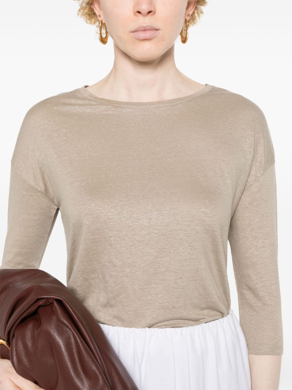 Majestic Sweaters Beige M011FTS144COLBATEAU683 (MAJESTIC FILATURES / ニット・セーター・カーディガン ) | MAJESTIC FILATURES (マジェスティック フィラチュール)(2)