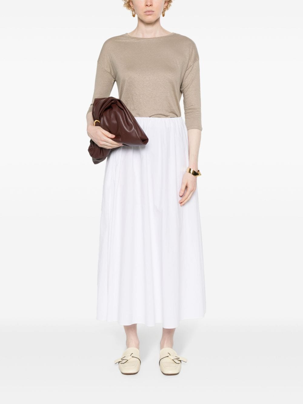 Majestic Sweaters Beige M011FTS144COLBATEAU683 (MAJESTIC FILATURES / ニット・セーター・カーディガン ) | MAJESTIC FILATURES (マジェスティック フィラチュール)(3)