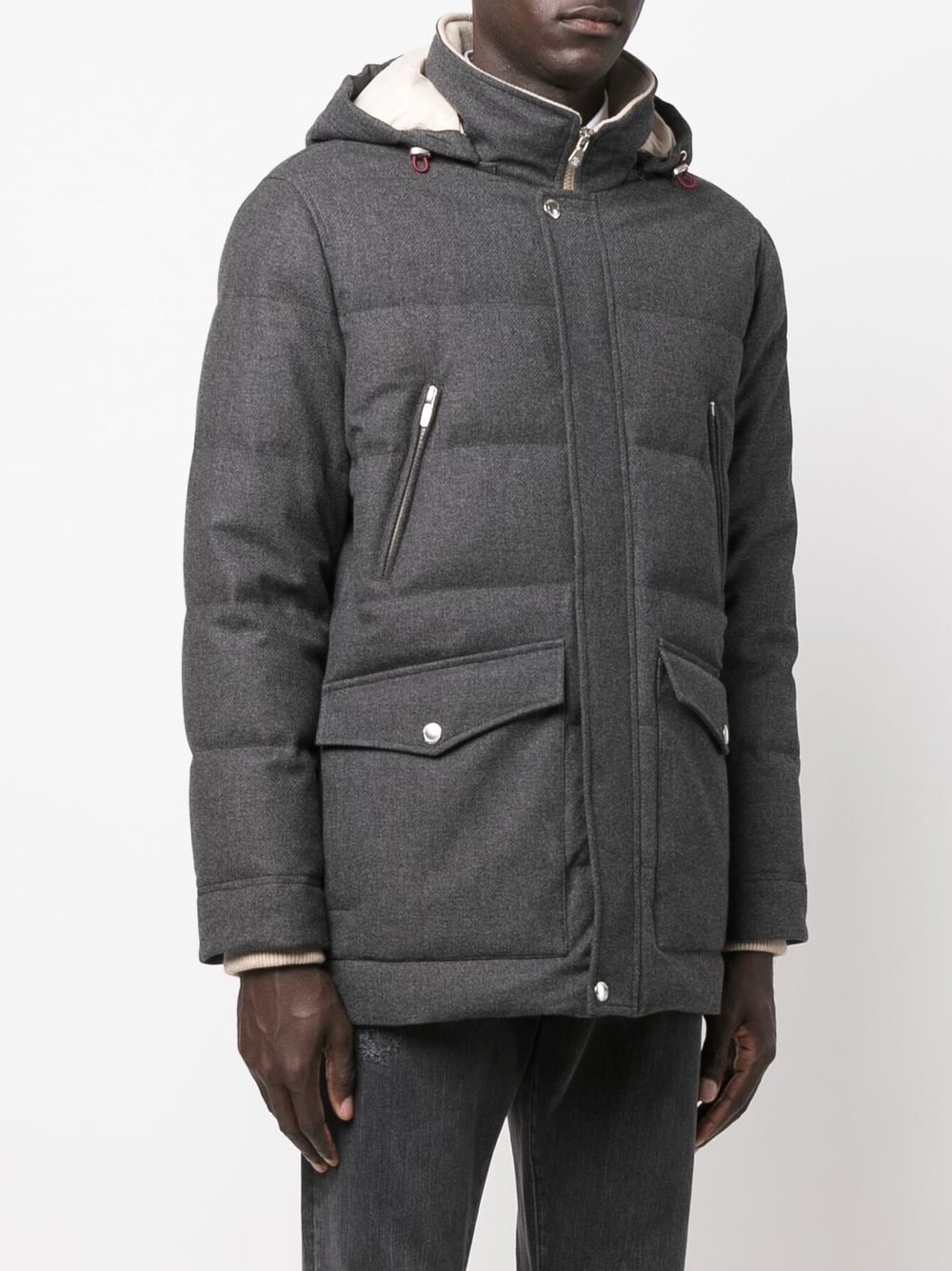 Brunello Cucinelli Coats Grey MM4851823CHU04 (Brunello Cucinelli / ダウンジャケット・コート ) | Brunello Cucinelli (ブルネロ・クチネリ)(4)