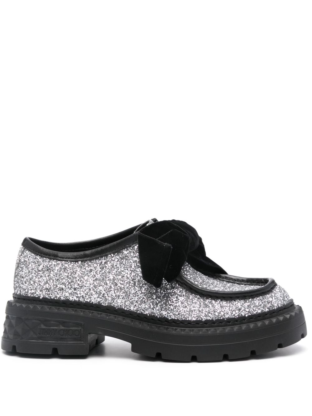 Jimmy Choo Flat shoes Silver MARLOWMOCASSINFQJPSILVERBLACK (JIMMY CHOO / フラットシューズ ) | JIMMY CHOO (ジミー チュウ)