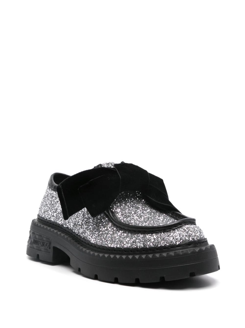 Jimmy Choo Flat shoes Silver MARLOWMOCASSINFQJPSILVERBLACK (JIMMY CHOO / フラットシューズ ) | JIMMY CHOO (ジミー チュウ)(1)