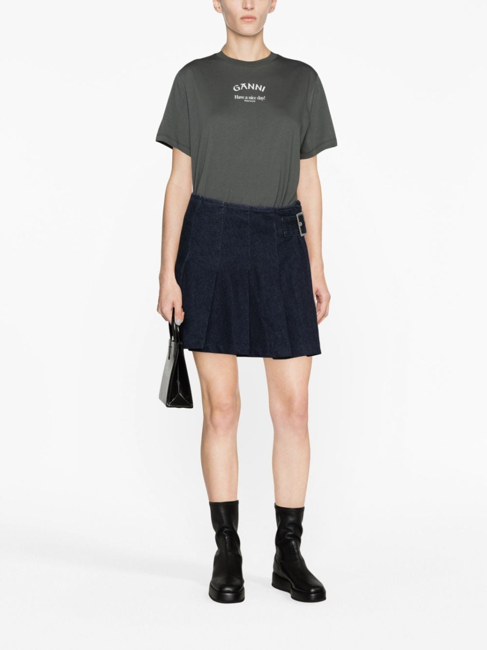 GANNI T-shirts and Polos Grey T3590490 (GANNI / Tシャツ・カットソー ) | GANNI (ガニー)(3)
