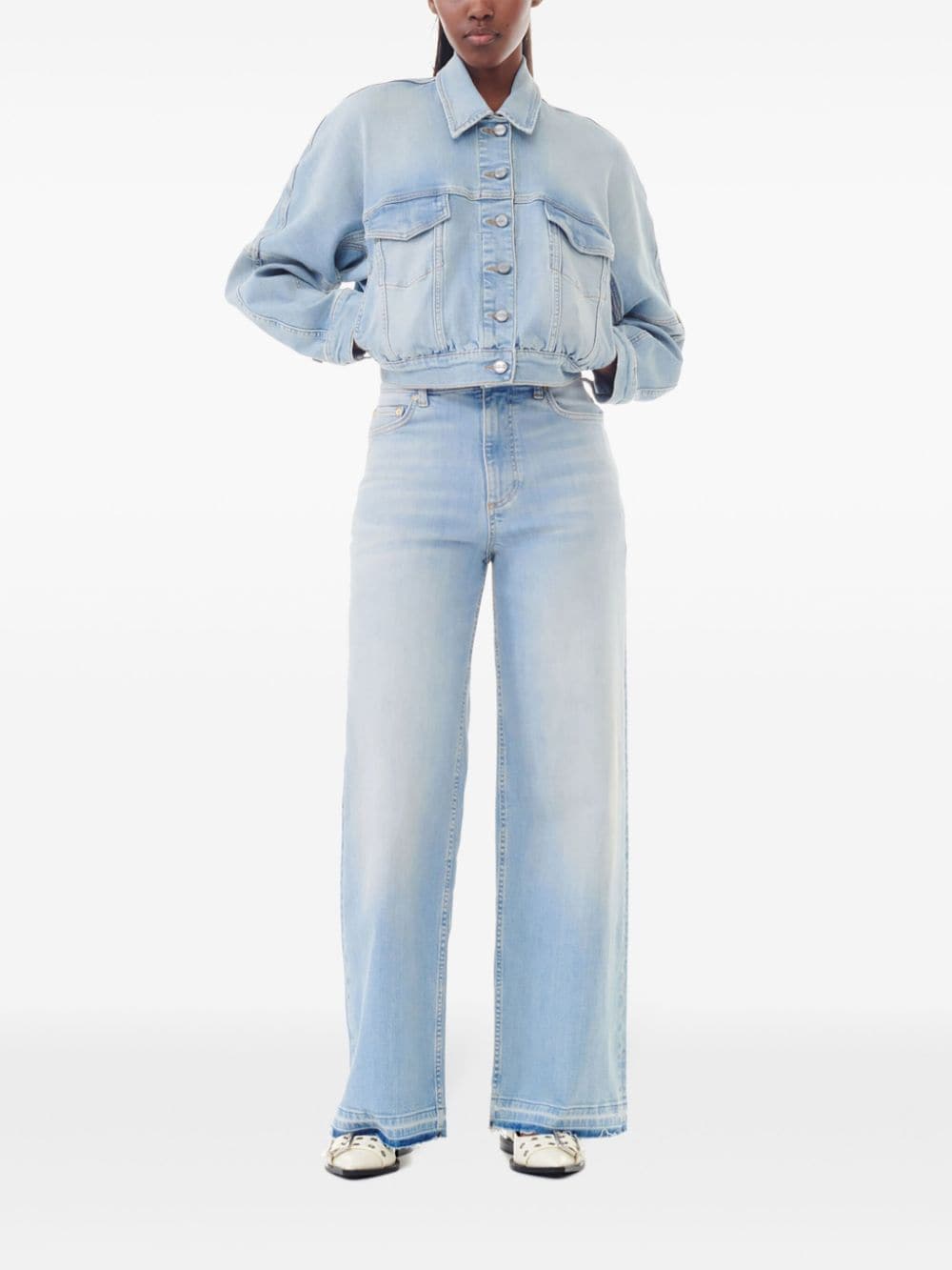 GANNI Coats Clear Blue J1472091 (GANNI / カジュアルジャケット・ベスト ) | GANNI (ガニー)(3)