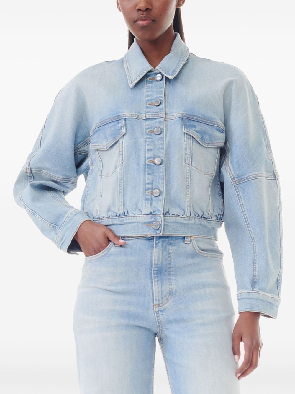 GANNI Coats Clear Blue J1472091 (GANNI / カジュアルジャケット・ベスト ) | GANNI (ガニー)(4)