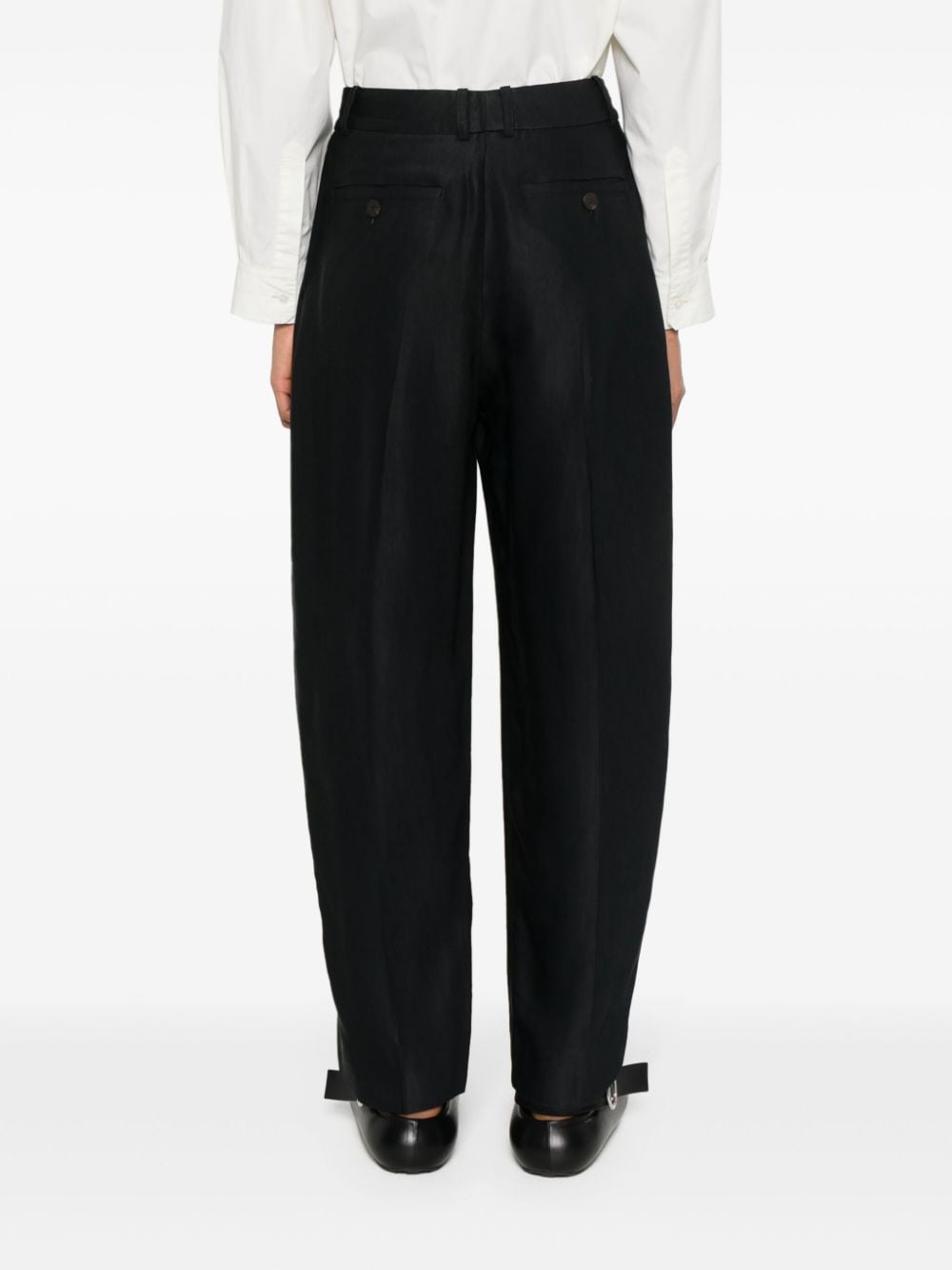 パンツ STUDIO NICHOLSON PANTS (SPERROSNW1367) Sperro Pant in Black | Classic Wide-Leg Trousers | Relaxed