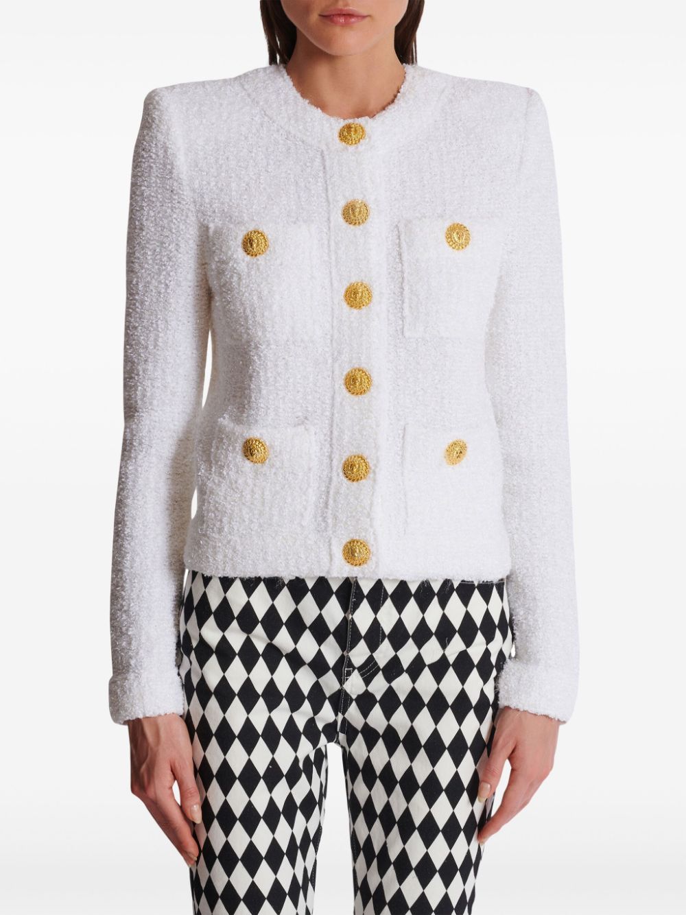 Balmain Jackets White DF1SK249KH100FA (Balmain / スーツ・ジャケット ) | Balmain (バルマン)(4)