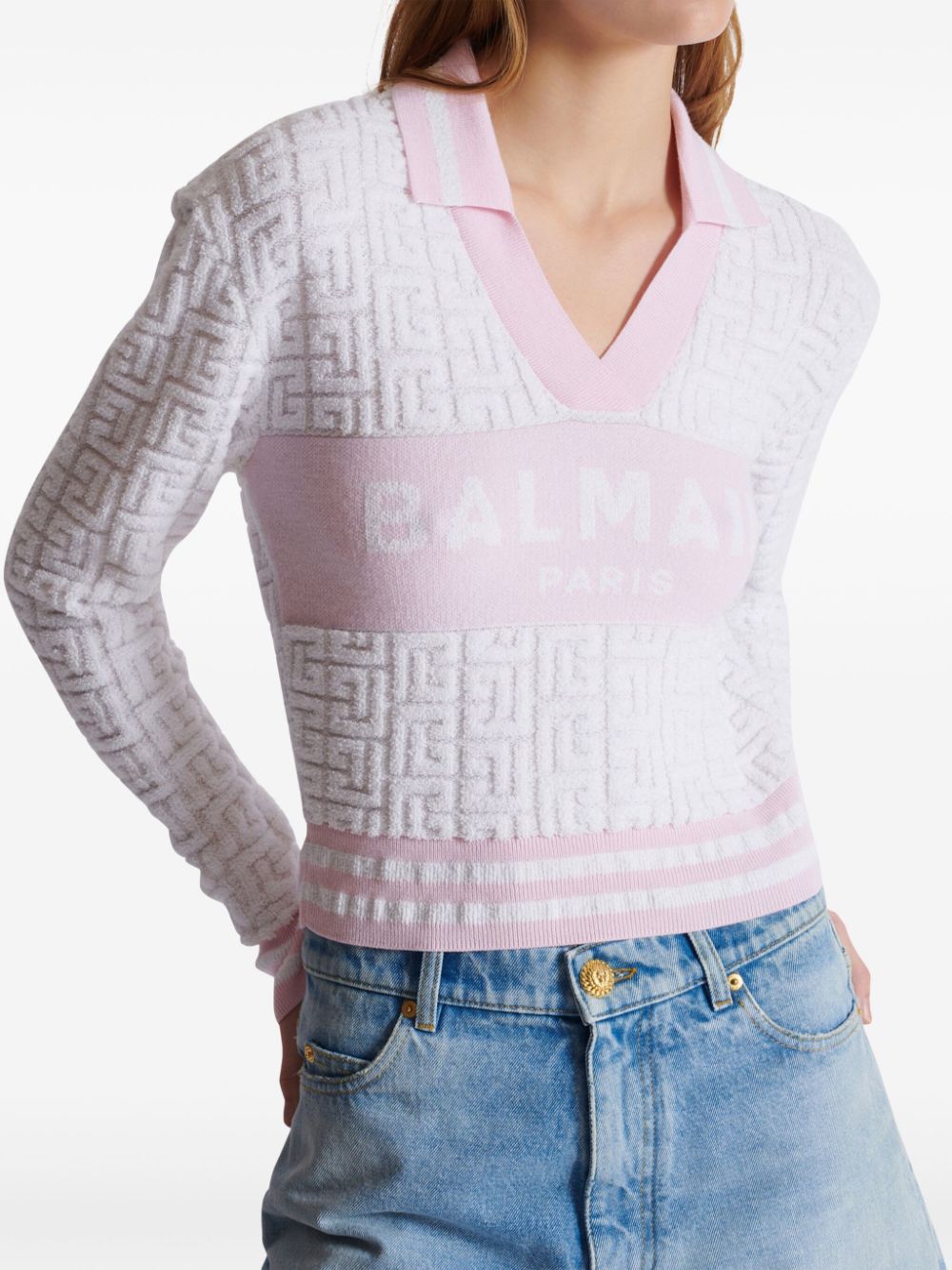 Balmain T-shirts and Polos White DF1GD025KE95GSO (Balmain / ポロシャツ ) | Balmain (バルマン)(1)