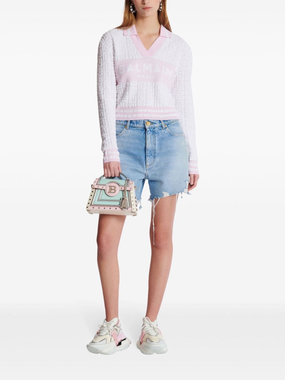 Balmain T-shirts and Polos White DF1GD025KE95GSO (Balmain / ポロシャツ ) | Balmain (バルマン)(4)