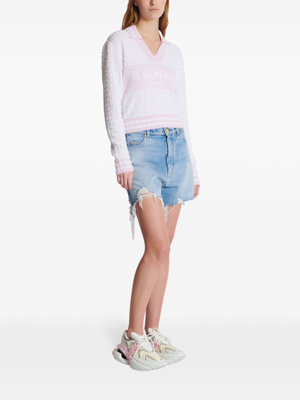 Balmain T-shirts and Polos White DF1GD025KE95GSO (Balmain / ポロシャツ ) | Balmain (バルマン)(5)