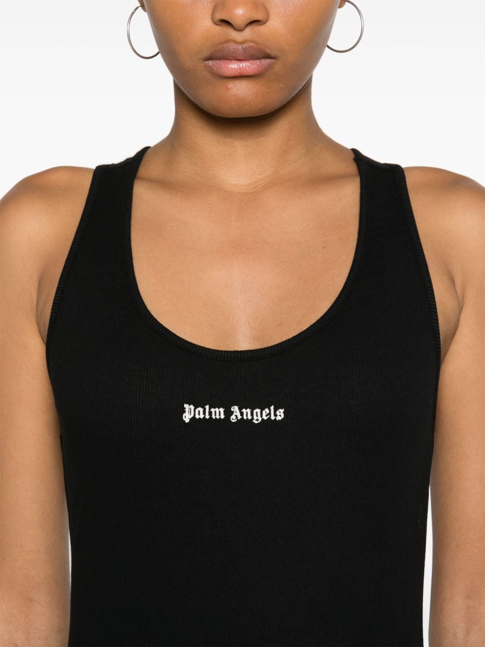 Palm Angels Top Black PWAC020C99FAB0011003 (Palm Angels / タンクトップ・キャミソール ) | Palm Angels (パームエンジェルス)(3)