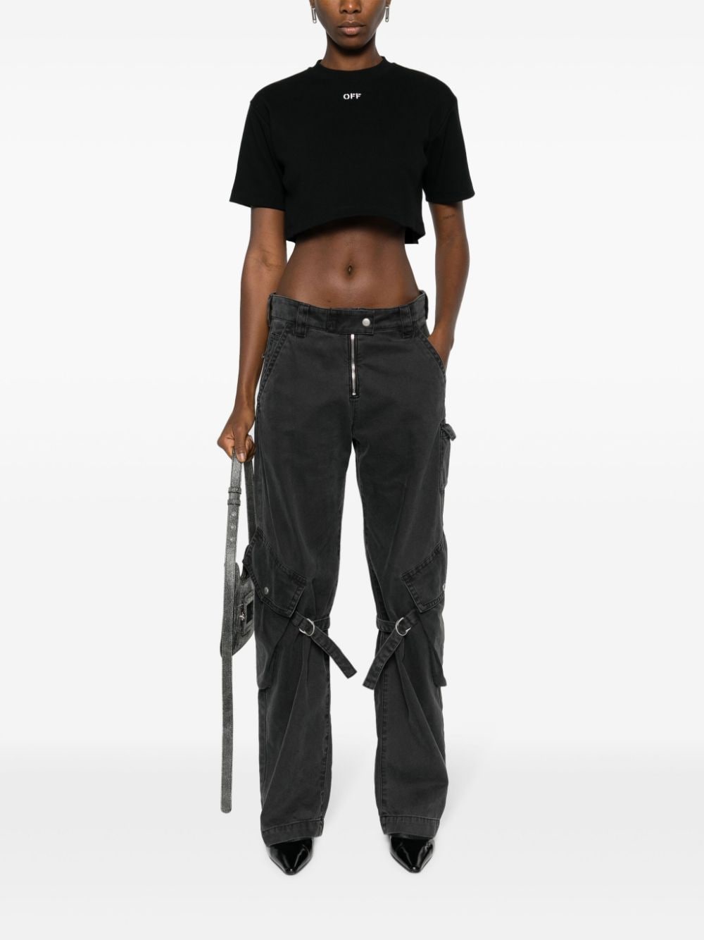 Off White T-shirts and Polos Black OWAA081C99JER0041001 (Off-White / Tシャツ・カットソー ) | Off-White (オフホワイト)(4)
