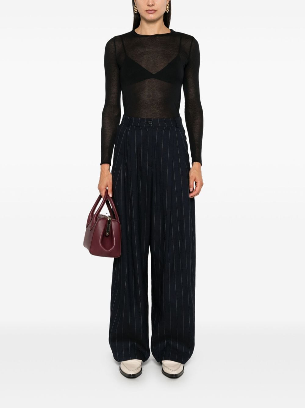 Majestic Sweaters Black M423FTS891002 (MAJESTIC FILATURES / ニット・セーター・カーディガン ) | MAJESTIC FILATURES (マジェスティック フィラチュール)(3)