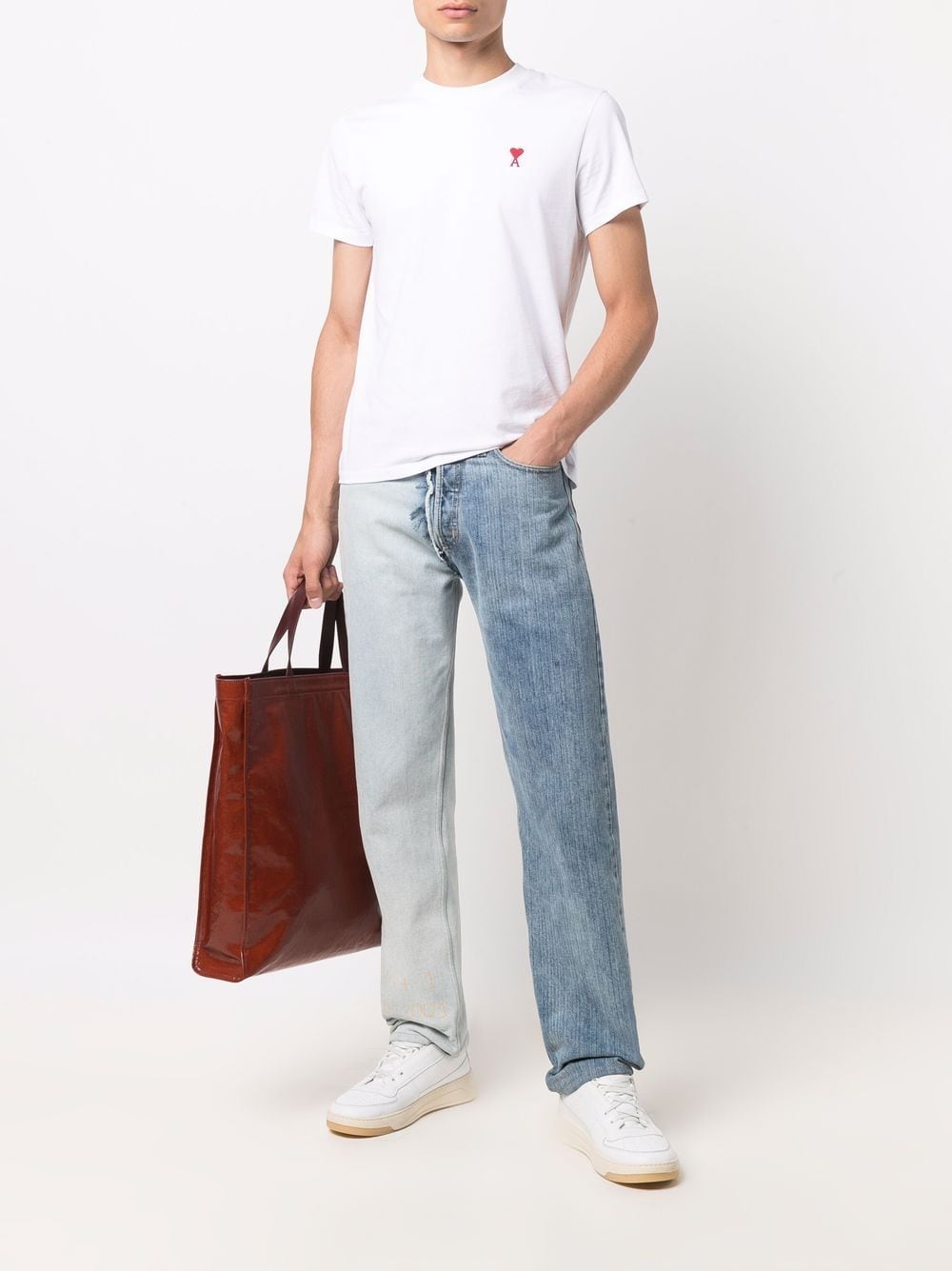 Ami Paris T-shirts and Polos White BFUTS001D724100 (AMI Paris / Tシャツ・カットソー ) | AMI Paris (アミパリス)(3)