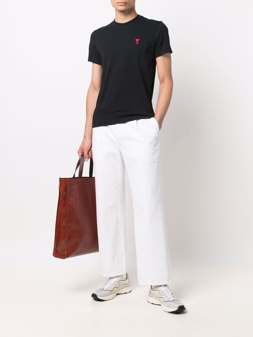 Ami Paris T-shirts and Polos Black BFUTS001D724001 (AMI Paris / Tシャツ・カットソー ) | AMI Paris (アミパリス)(2)