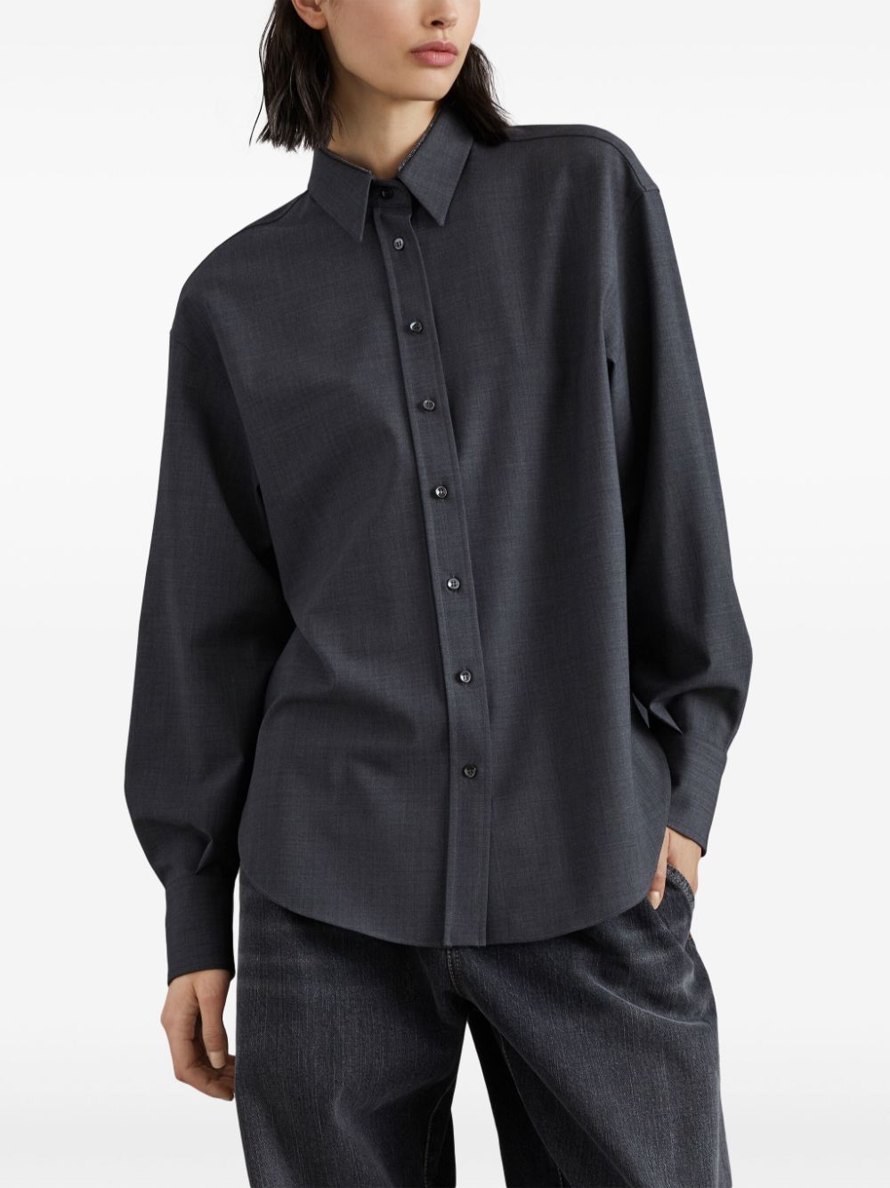 Brunello Cucinelli Shirts Grey M0W07MK916C4078 (Brunello Cucinelli / シャツ・ブラウス ) | Brunello Cucinelli (ブルネロ・クチネリ)(4)