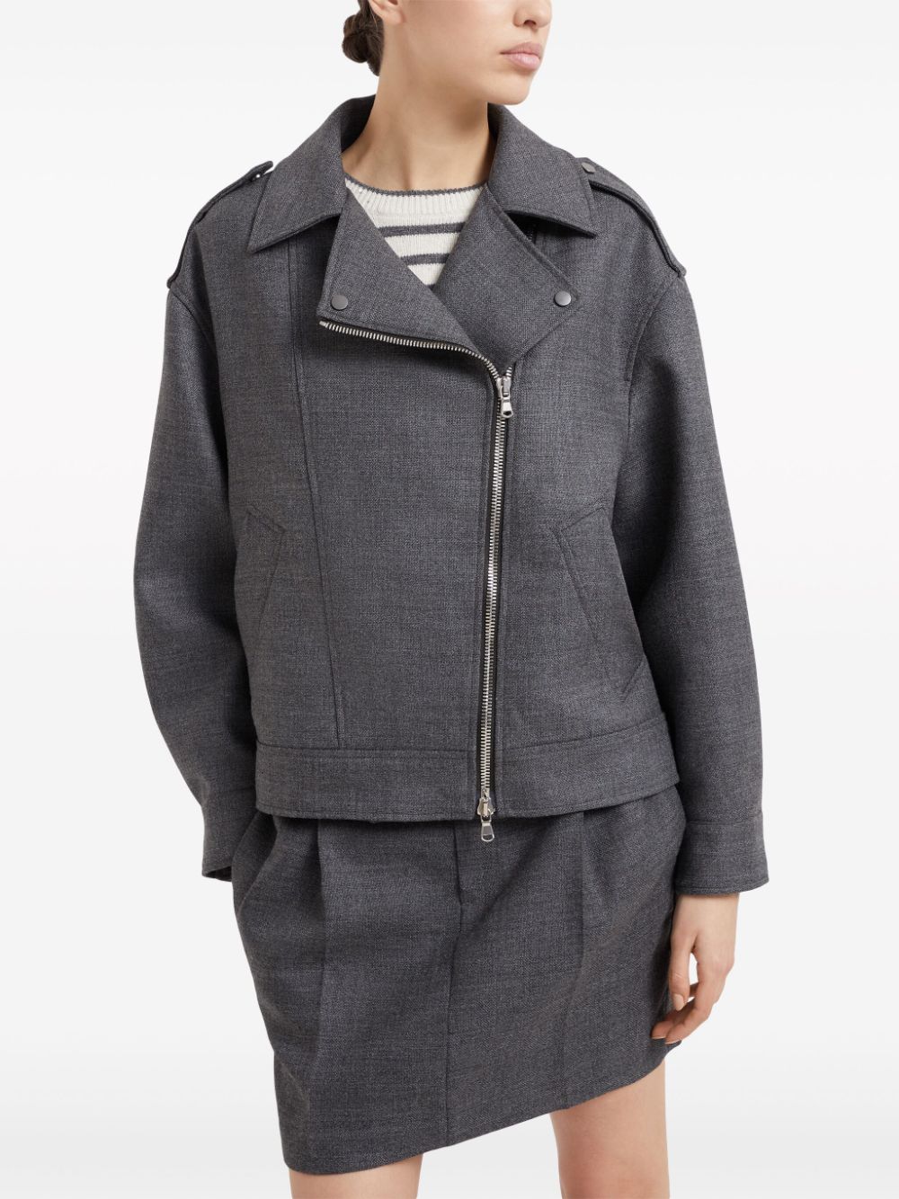 Brunello Cucinelli Jackets Grey MD5737991PC002 (Brunello Cucinelli / スーツ・ジャケット ) | Brunello Cucinelli (ブルネロ・クチネリ)(4)